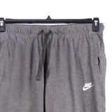 Nike 90's Drawstring Elasticated Waistband Swoosh Joggers / Sweatpants Large Grey
