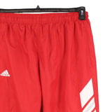 Adidas 90's Elasticated Waistband Drawstrings Straight Leg Nylon Sportswear Trousers / Pants Small Burgundy Red