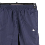 Starter 90's Elasticated Waistband Drawstrings Nylon Sportswear Joggers / Sweatpants Small Navy Blue