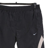 Nike 90's Swoosh Elasticated Waistband Drawstrings Trousers / Pants XLarge Black