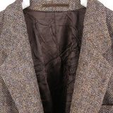 Harris Tweed 90's Tweed Wool Jacket Button Up Long Sleeve Blazer Medium Brown