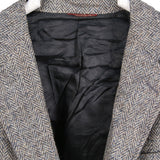 Harris Tweed 90's Tweed Wool Jacket Button Up Long Sleeve Blazer Large Grey