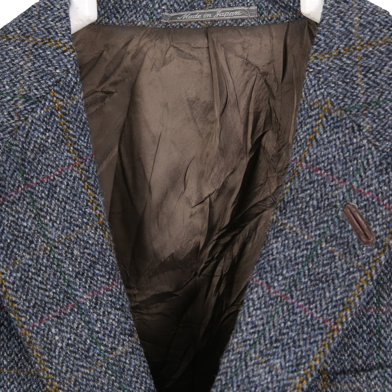 Harris Tweed 90's Tweed Wool Jacket Blazer Large Grey
