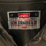 Levi's 90's Long Sleeve Button Up Shirt Medium Khaki Green
