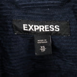 Express 90's Corduroy Long Sleeve Button Up Shirt XSmall Navy Blue