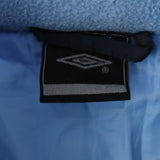 Umbro 90's Zip Up Warm Hood in collar Puffer Jacket Large Blue