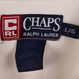 Chaps Ralph Lauren 90's Chaps Spellout Logo Heavyweight Crewneck Sweatshirt Large White