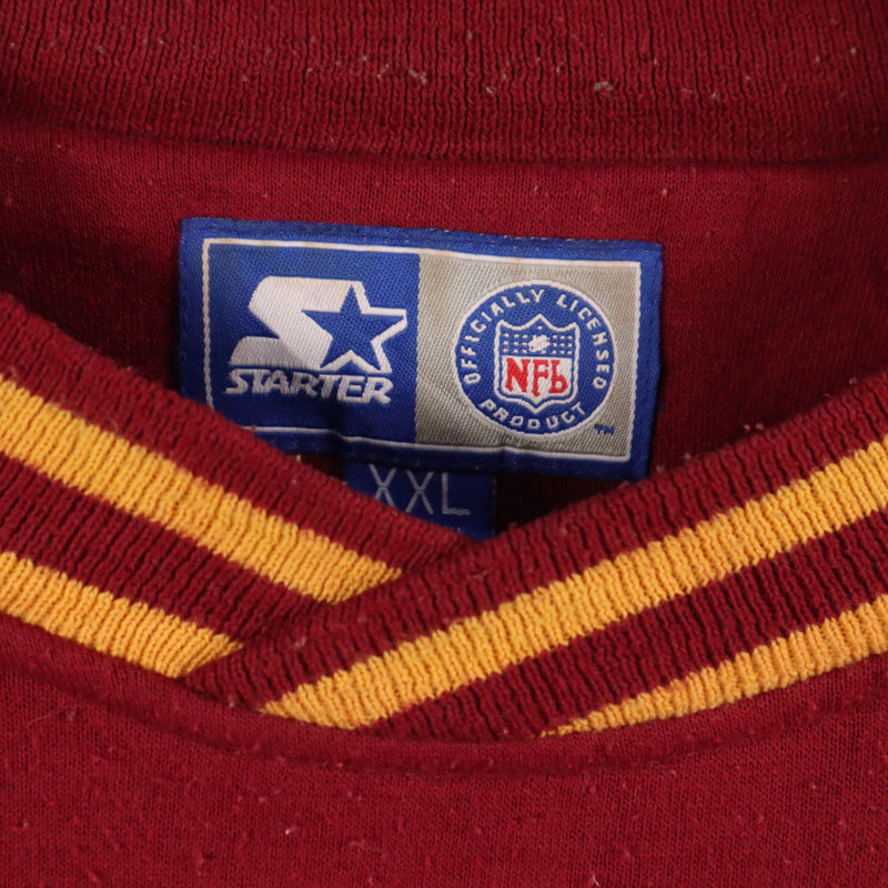 Starter 90's Washington NFL Spellout Logo Sweatshirt XXLarge (2XL) Red