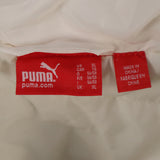 Puma 90's Quarter Zip Spellout Logo Bomber Jacket XLarge White