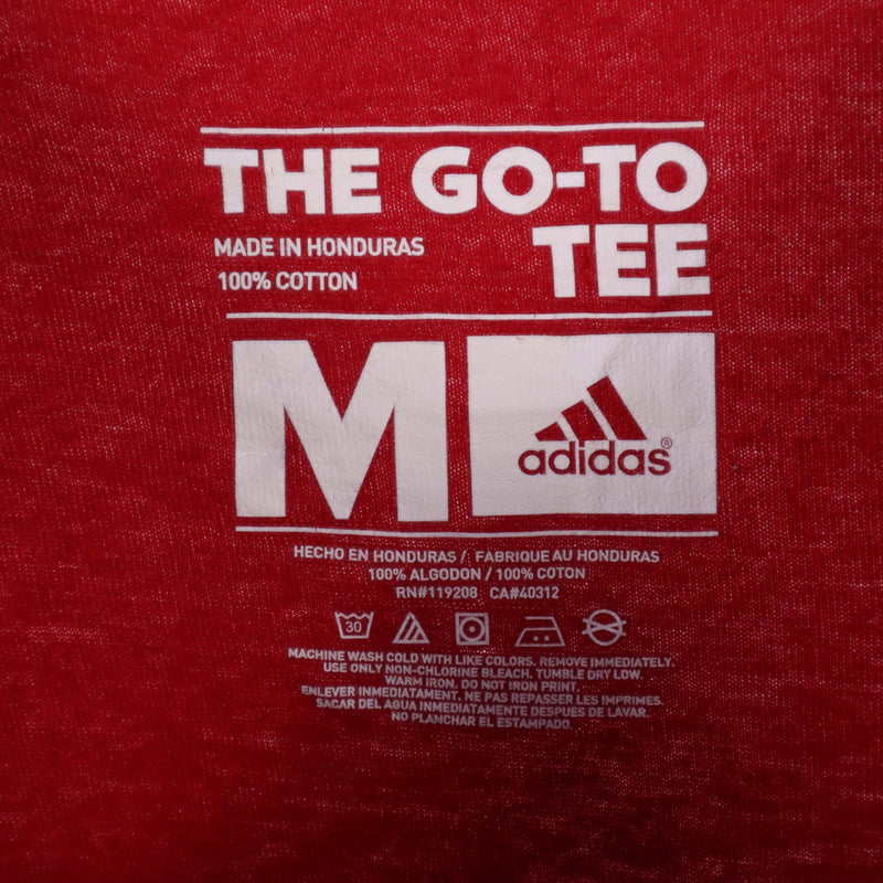 Adidas 90's Short Sleeve Spellout Logo T Shirt Medium Red