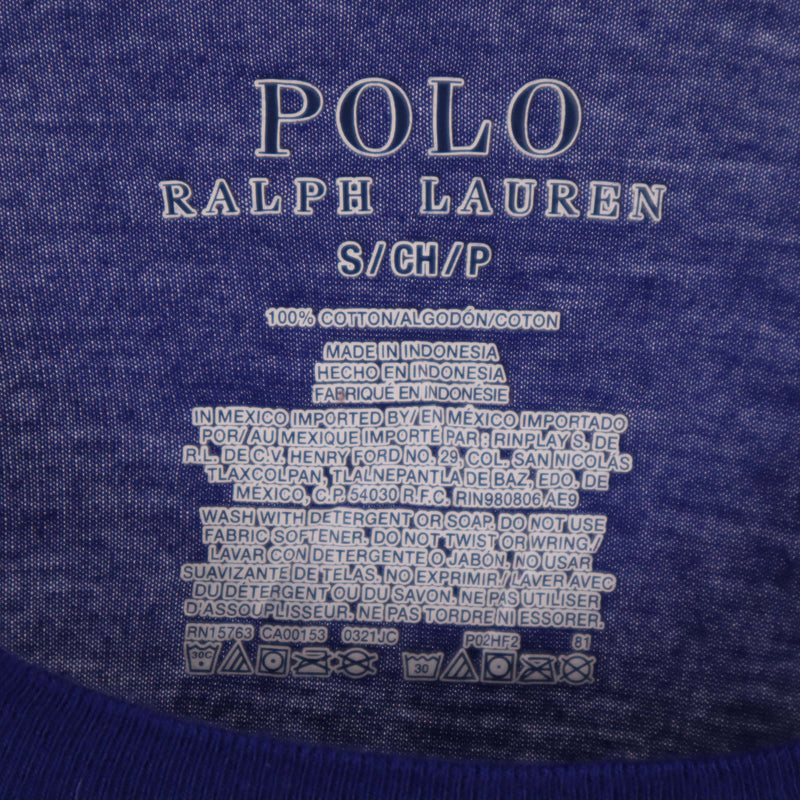 Polo Ralph Lauren 90's Single Stitch Short Sleeve Crewneck T Shirt Small Blue