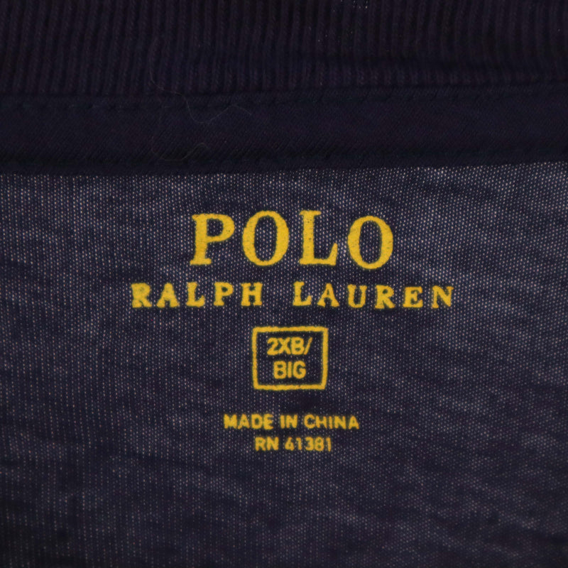 Polo Ralph Lauren 90's Short Sleeve Crewneck T Shirt XXLarge (2XL) Navy Blue