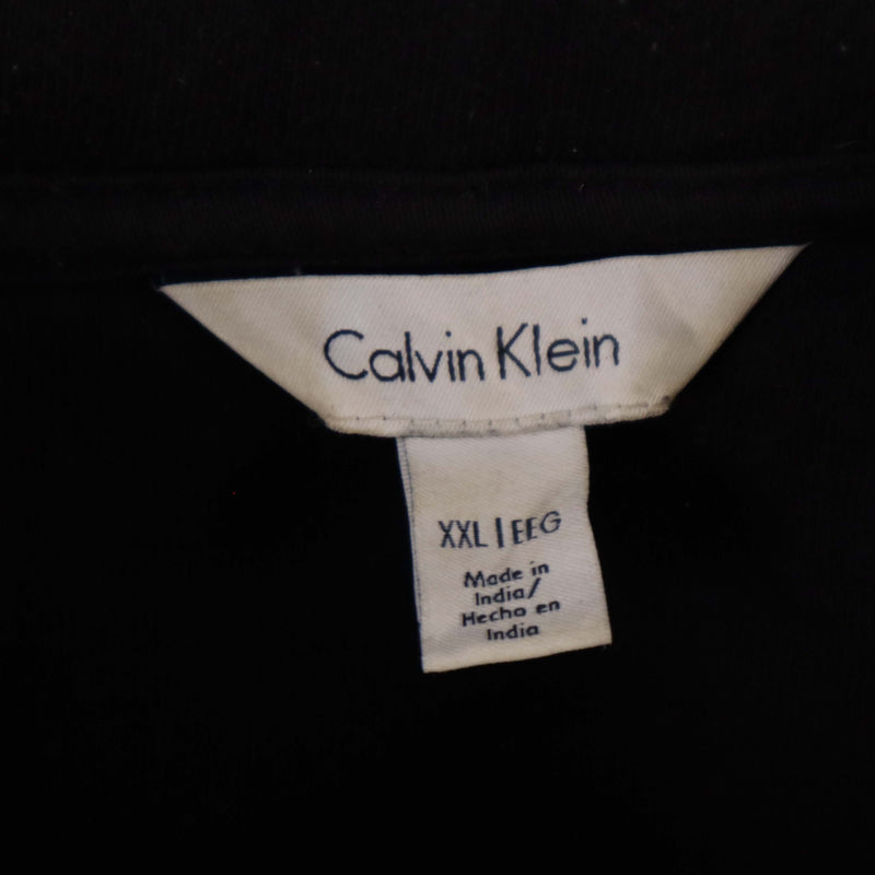 CALVIN KLIEN 90's Zip Up Long Sleeve Fleece Jumper XXLarge (2XL) Black