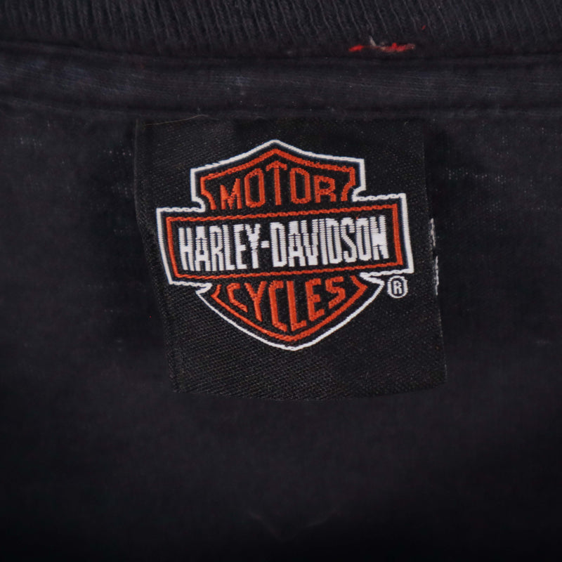 Harley Davidson 90's Short Sleeve Back Print T Shirt XXLarge (2XL) Navy Blue