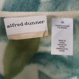 Alfred Dunner 90's Leaf Full Zip Up Fleece Jumper XLarge Blue