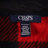 Chaps 90's Check Sleeveless Zip Up Vests XLarge Black