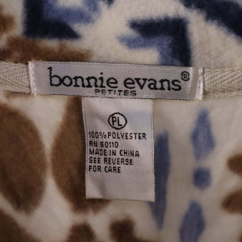 Bonnie Evans 90's Zip Up Fleece Jumper Large Blue