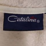 Catalina 90's Quarter Zip Knitted Fleece Jumper Large Grey