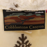 Cobblestone Canyon 90's Forest Fleece Zip Up Vests Large Beige Cream