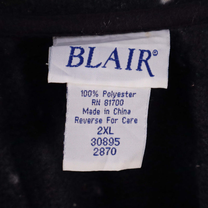 Blair 90's Christmas Zip Up Long Sleeve Fleece Jumper XXLarge (2XL) Beige Cream
