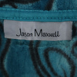 Jason Maxwell 90's Zip Up Long Sleeve Turtle Neck Fleece Jumper Large Black