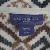 Laura Scott 90's Aztec Quarter Zip Fleece Fleece Jumper Medium Blue