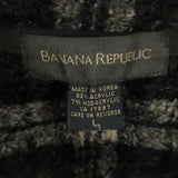 Banana Republic 90's Zip Up Turtle Neck Check Fleece Jumper Large Black