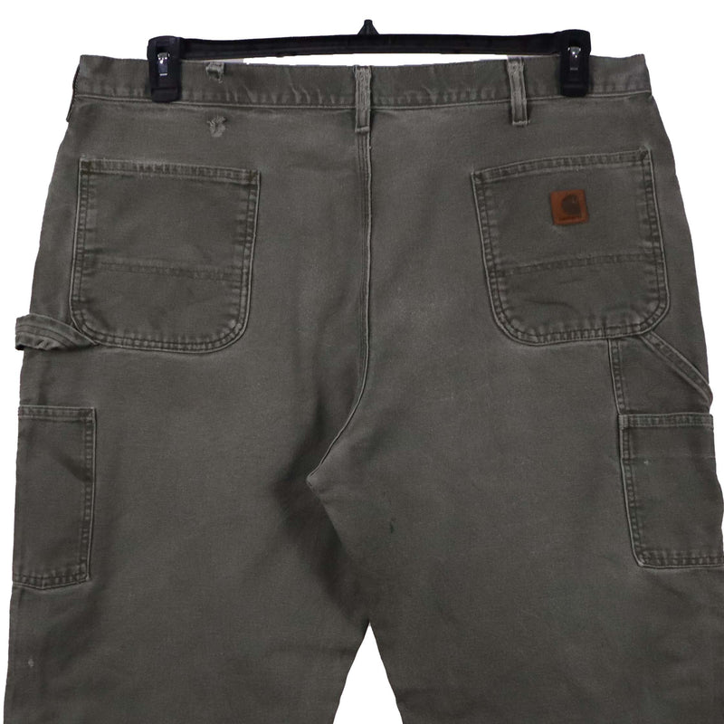 Carhartt 90's Carpenter Workwear Straight Leg Bootcut Jeans / Pants 42 Khaki Green