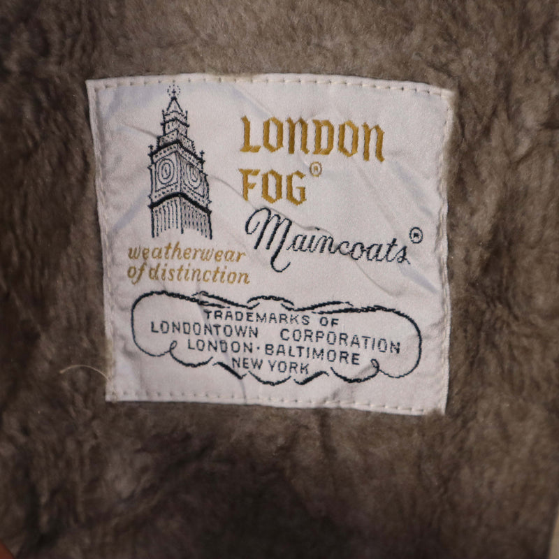 London Fog 90's Long Button Up Trench Coat Medium Beige Cream