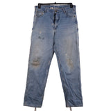 Carhartt 90's Carpenter Workwear Cargo Baggy Denim Jeans / Pants 38 Blue