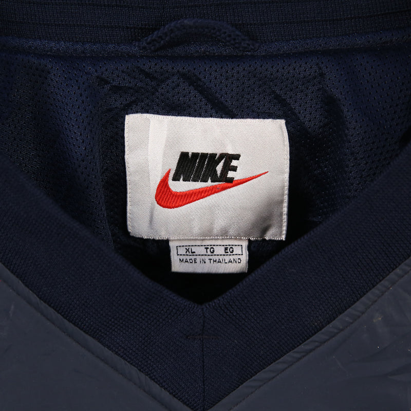 Nike 90's Swoosh Pullover Windbreaker Jacket XLarge Navy Blue