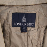London Fog 90's Button Up Trench Coat Medium White