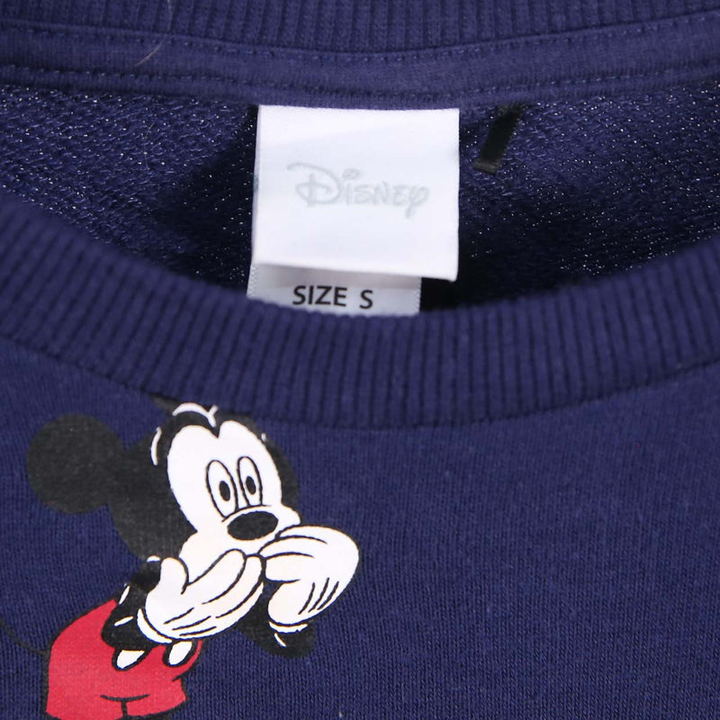 Disney 90's Mickey Mouse Crewneck Sweatshirt Small Navy Blue