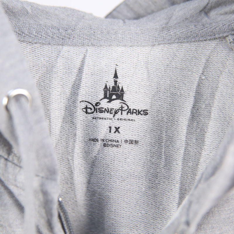 Disney 90's Micky Mouse Zip Up Hoodie XLarge Grey