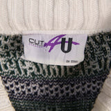 Cut 4 U 90's Knitted Crewneck Jumper / Sweater Medium (missing sizing label) Green