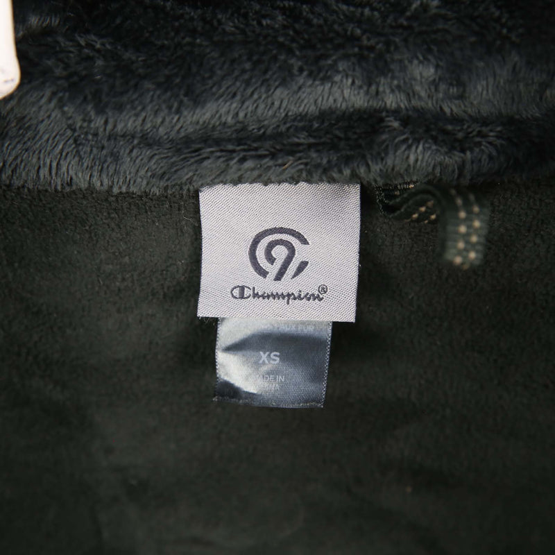 Champion 90's Sherpa Zip Up Fleece Jumper XSmall Green