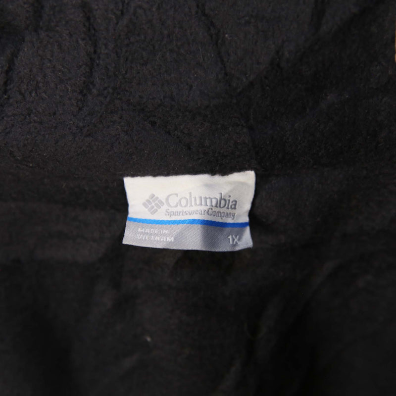 Columbia 90's Full Zip Up Fluffy Warm Fleece Jumper XLarge Black