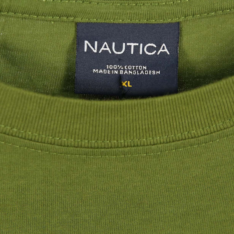 Nautica 90's Short Sleeve Cotton T Shirt XLarge Green