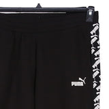 Puma 90's Spellout Logo Elasticated Waistband Drawstrings Joggers / Sweatpants Large Black