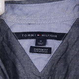 Tommy Hilfiger 90's Short Sleeve Button Up Shirt Medium Blue