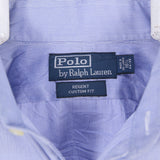 Polo Ralph Lauren 90's Regent Long Sleeve Button Up Shirt Large Blue