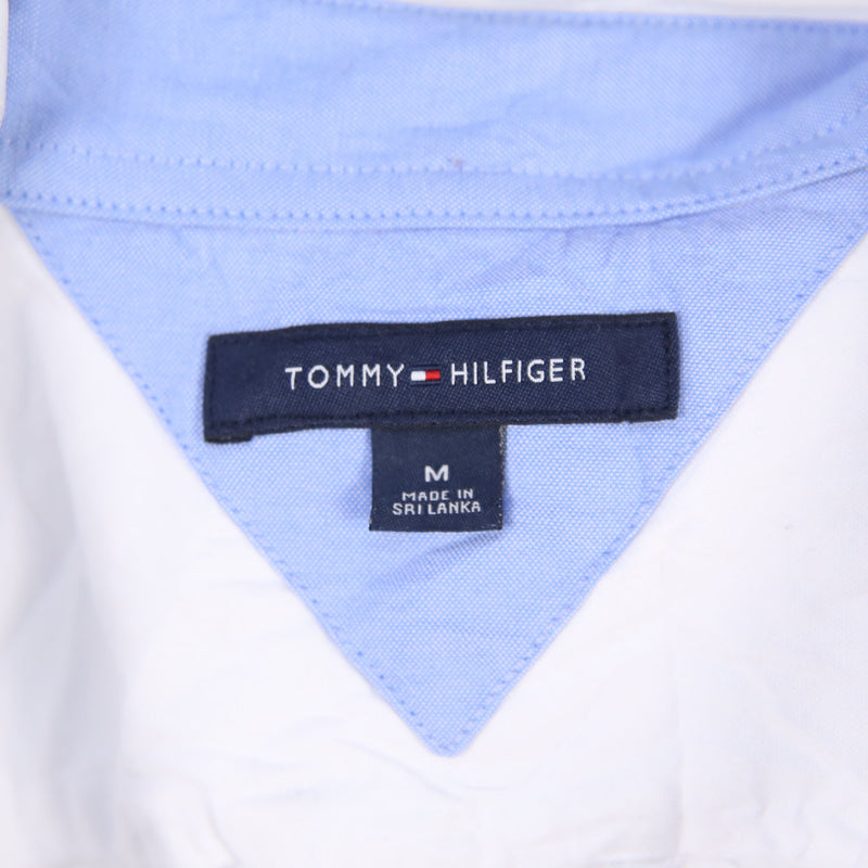 Tommy Hilfiger 90's Plain Long Sleeve Button Up Shirt Medium White