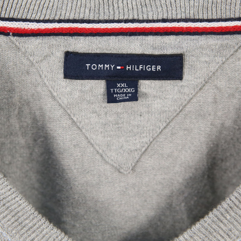 Tommy Hilfiger 90's Long Sleeve Knitted Jumper / Sweater XXLarge (2XL) Grey
