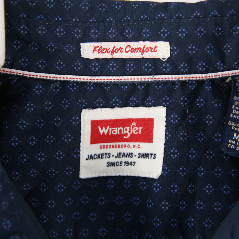 Wrangler 90's Long Sleeve Button Up Shirt Medium Blue