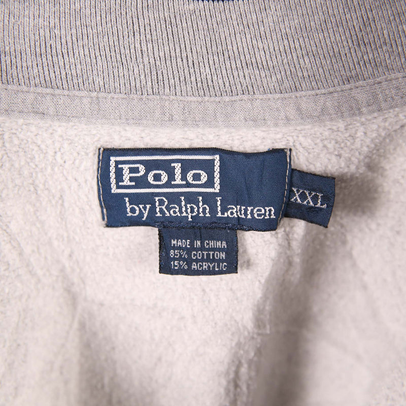 Polo by Ralph Lauren 90's Quarter Zip Jumper / Sweater XXLarge (2XL) Grey