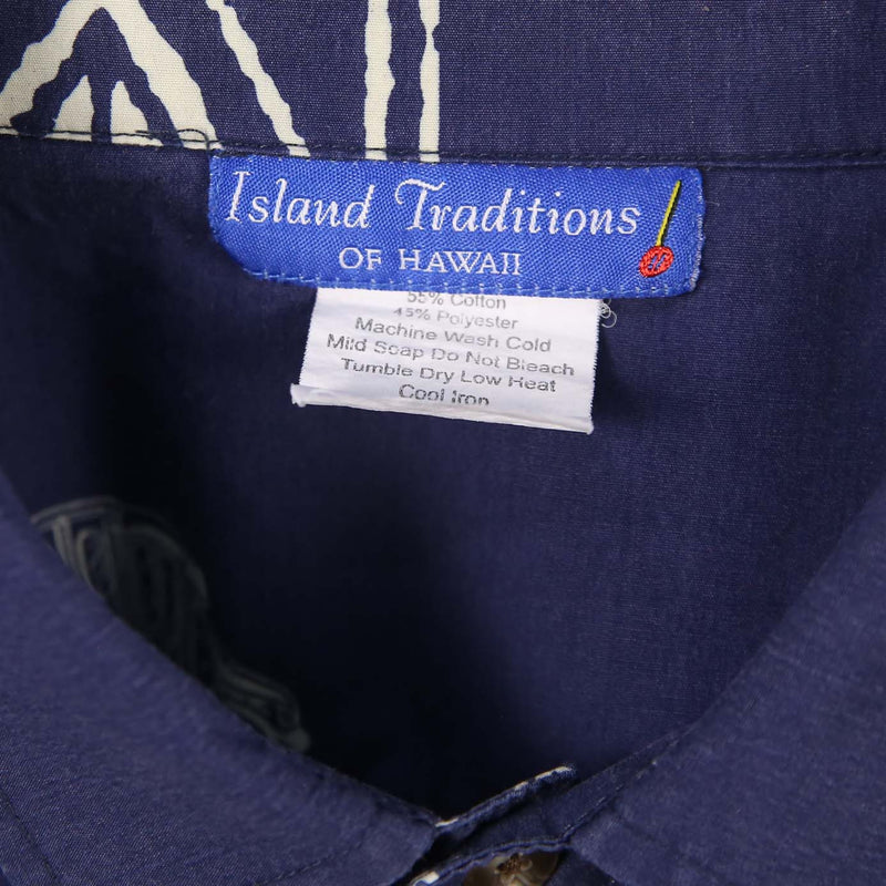 Hawaii 90's Hawaii Short Sleeve Button Up Shirt Medium Blue