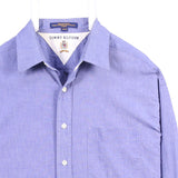 Tommy Hilfiger 90's Plain Long Sleeve Button Up Shirt XXLarge (missing sizing label) Blue