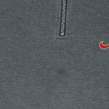 Nike 90's Swoosh Quarter Zip Sweatshirt Large (missing sizing label) Grey