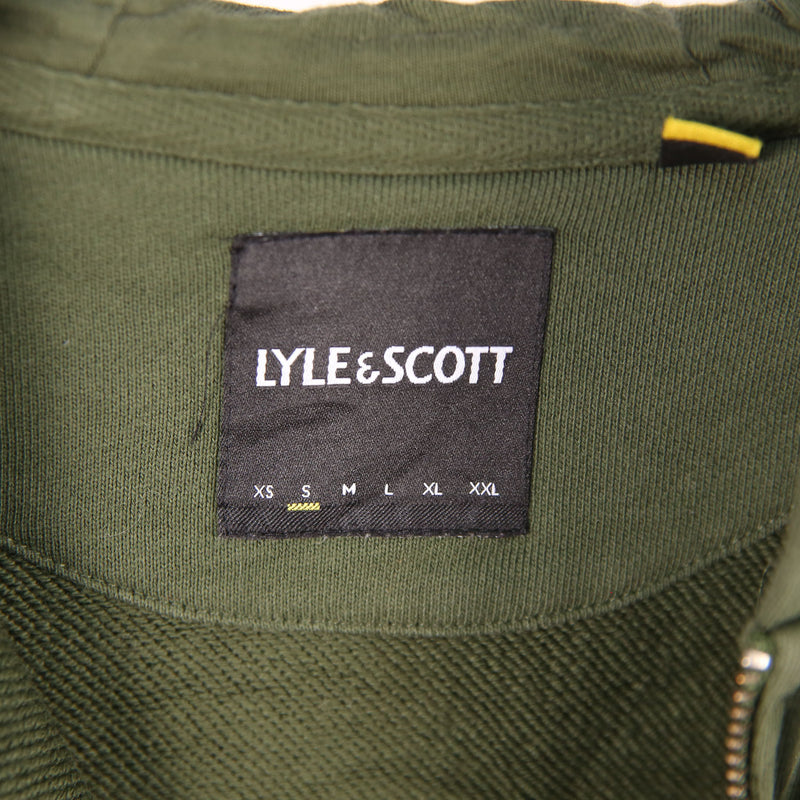 Lyle&Scott 90's Hooded Zip Up Hoodie Small Green