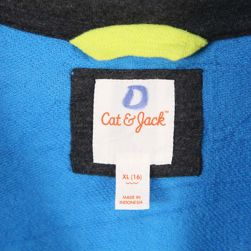 Cat & Jack 90's Full Zip Up Hoodie XLarge Blue